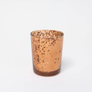 Tealight Candle Holder - Speckled Rose Gold