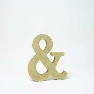 Letters - Sparkly Gold "&"