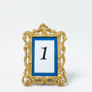 Table Numbers - Fancy Gold Framed Table Numbers