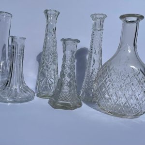 Vase - Assorted Clear Glass Vases