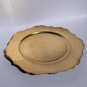 Charger Plates - Gold with Scalloped Edge