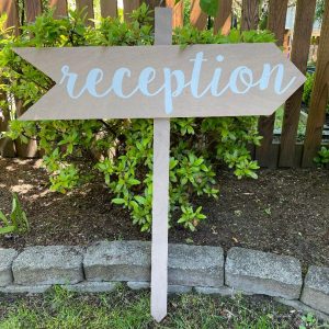 Sign - Wooden Reception Arrow