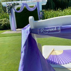 Clear Reserved Signs with White Writing